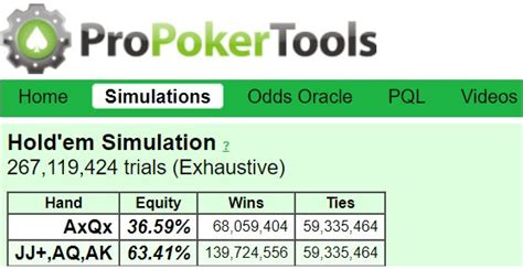 pro poker tools odds oracle
